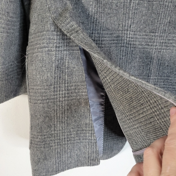 Mens Han Kook Wool Gray Plaid Wool 2 button Blazer Sleeve 29" Back Length 28.5 - Picture 6 of 12